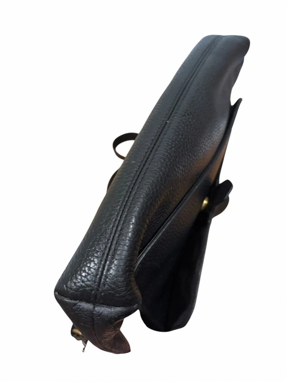 Fossil Kinley black pebbled leather crossbody bag multi pockets